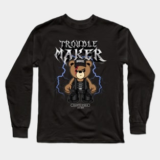 rockstar teddybear Long Sleeve T-Shirt